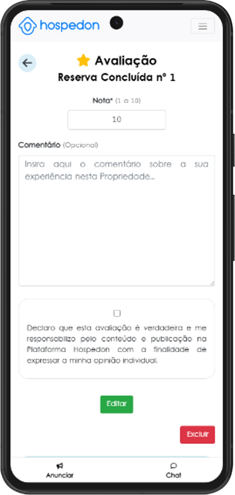 Tutorial Avaliação da Reserva